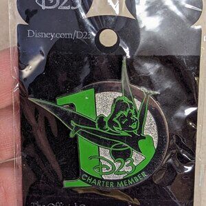 Disney D23 Charter Member Tinker bell silver and green Collectible Pin